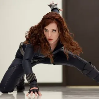 😋 Black Widow superhéroe, Scarlett Johansson, Marvel, cómic, acción, espía telegram sticker