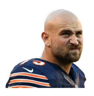 😠 fútbol, atleta, deportes, Chicago Bears, jugador, atleta profesional telegram sticker