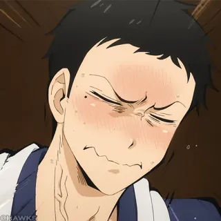 🎏 animé, sueur, gêné(e), manga, nerveux/nerveuse telegram sticker