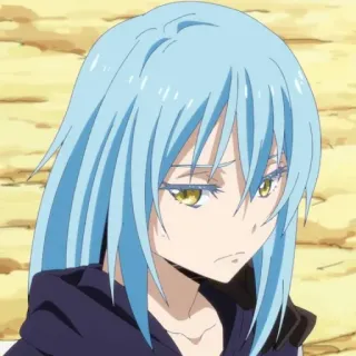 😒 Rimuru Tempest That Time I Got Reincarnated as a Slime Аниме, Манга, Исекай, Синие волосы, Римуру telegram sticker