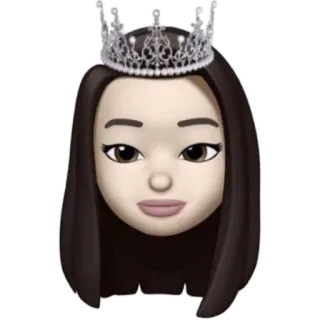 🙂 Аватар, Memoji, Женщина, Корона, Тиара, Эмодзи, Фото в голову, Портрет telegram sticker