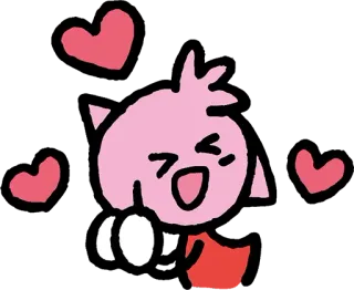 🥰 cartoon, pink, heart, middle finger, offensive telegram sticker