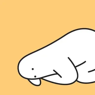 🌫 Мультфильм, Иллюстрация, Милый, Простой, Персонаж, Животное whatsapp sticker