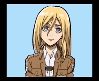 ๐ฅฐ Historia Reiss Attack on Titan anime, character, military uniform, Historia, Reiss, Attack on Titan telegram sticker