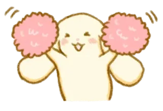 💭 Cheerleader, Pompons, Leuk, Aanmoedigen, Steun telegram sticker