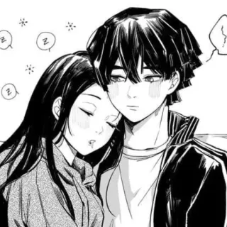 ❤️ アニメ, カップル, 睡眠, 可愛い, 漫画, 関係 telegram sticker
