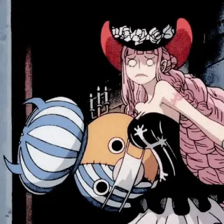 🌸 Perona One Piece Anime, One Piece, Perona, Princesa Fantasma whatsapp sticker