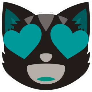😻 gato, coração, animal, amor, adesivo telegram sticker