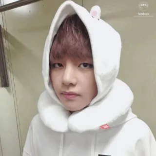 😐 V kpop, bts, idol, coreano, cantor, celebridade, v telegram sticker