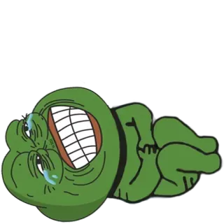 🐸 Pepe the Frog 佩佩, 青蛙, 网络迷因, 迷因, 哭泣, 欢笑 telegram sticker