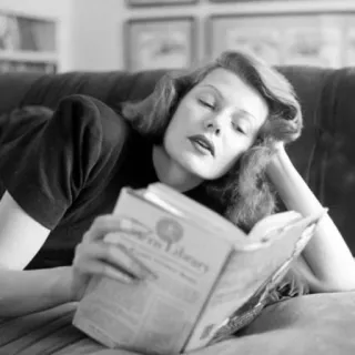 ➿ LIBRARY leitura, mulher, livro, biblioteca, preto e branco, vintage telegram sticker