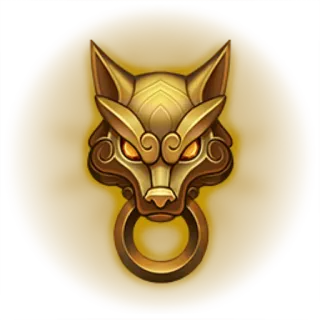 🐶 lupo, animale, bronzo, anello, oro telegram sticker