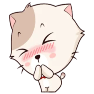 ☺️ chat, mignon, autocollant, animal, kawaii telegram sticker