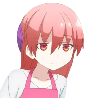 🤨 Anime, Cô gái, Dễ thương, Biểu cảm, Tóc hồng, Tsukasa Yuzaki, Tonikaku Kawaii telegram sticker