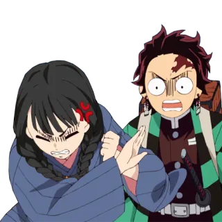 😡 애니메이션, 화난, 남매, 만화, 웃긴 telegram sticker