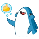 👍 펭귄, 엄지 척, 만화, 동물, 귀여운, 파란색, 웃긴, 캐릭터 telegram sticker