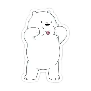😝 Ice Bear We Bare Bears Oso de Hielo, We Bare Bears, dibujos animados, oso, gracioso telegram sticker