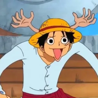 👀 Monkey D. Luffy One Piece Anime, Kartun, Lucu, One Piece, Monkey D. Luffy telegram sticker