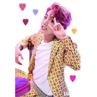✌️ Jungkook jungkook, kpop, певец, знак мира, сердечки whatsapp sticker