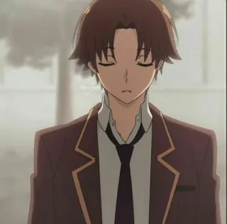 🍋 Ayanokoji Kiyotaka Classroom of the Elite Anime, Personagem, Estudante, Uniforme escolar telegram sticker