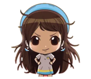 😼 Desenho animado, Garota, Brava, Anime, Mulher, Chibi telegram sticker