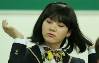 🤷‍♀ Suga kpop, cantante, min yoongi, miembro, grupo, coreano telegram sticker