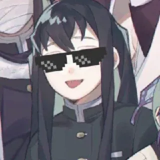 😎 Muichiro Tokito Demon Slayer animé, personnage, lunettes, Demon Slayer whatsapp sticker