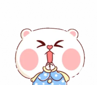 😩 Bär, niedlich, kawaii, Tier, Cartoon, fröhlich telegram sticker