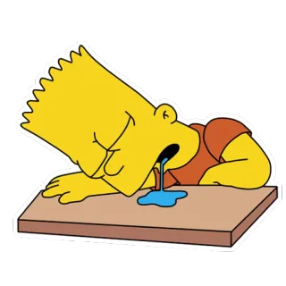 😴 Bart Simpson The Simpsons Bart Simpson, The Simpsons, cartoon, sticker, animated, comedy, humor telegram sticker