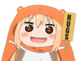 ☺️ HUGS Аниме, Объятие, Милый, Мультфильм, Весёлый, Каваий telegram sticker