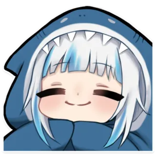 🤗 Gawr Gura vtuber, shark, anime, cute, gura telegram sticker