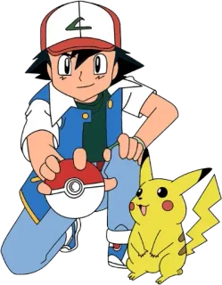 💜 Ash Ketchum Pokemon Pokemon, Ash Ketchum, Pikachu, Anime, Cartoon whatsapp sticker