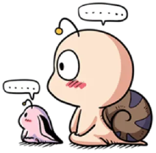 😐 Cartoon, Niedlich, Schnecke, Tier, Lustig, Figur telegram sticker