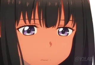 😳 Anime, Menina, Triste, Fofo telegram sticker