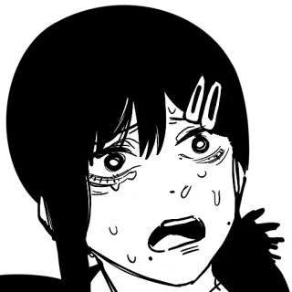😰 Yoru Chainsaw Man 애니메이션, 만화, 체인소 맨, 요루, 무서운, 우는 telegram sticker