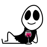 😉 abstract, minimalist, wine, glass, party whatsapp sticker