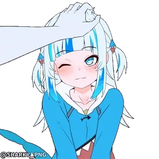 🥰 Gawr Gura Hololive @SHARKY_PNG whatsapp sticker