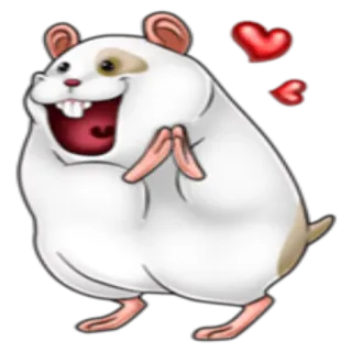 😍 hamster, cute, animal, hearts, rodent telegram sticker
