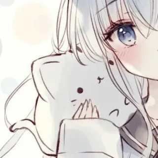✨ anime, girl, cat, cute, kawaii, drawing telegram sticker