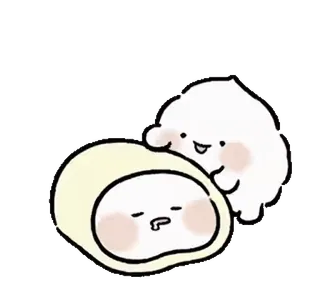 💤 fofo, desenho animado, kawaii, blob, amizade, sonolento telegram sticker