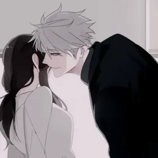 ✖️ Anime, Para, Pocałunek, Romans, Miłość, Uczucie telegram sticker
