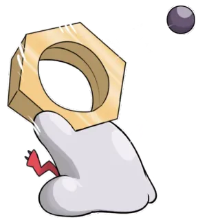 😱 pokemon, meltan, tipo acciaio, pokemon, personaggio videogioco telegram sticker