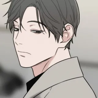 ✖️ mężczyzna, portret, postać, rysunek, koreański, anime telegram sticker