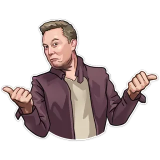 👍 Elon Musk Elon Musk, duim omhoog, bedrijf, tech, meme, internet telegram sticker