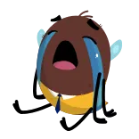 😭 llorando, triste, emocional, dibujos animados, lágrimas telegram sticker