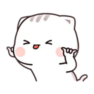 😝 cat, cute, sticker, cartoon telegram sticker