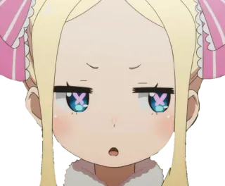 🤨 Beatrice Re:Zero Аниме, Манга, Девушка, Милый, Серьезный telegram sticker