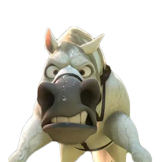 😠 Maximus Tangled ngựa, tức giận, hoạt hình, Disney, Công chúa tóc mây, Maximus telegram sticker