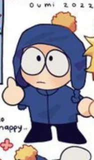 🖕 Craig Tucker South Park cartoon, character, tv show, offensive gesture, animated telegram sticker
