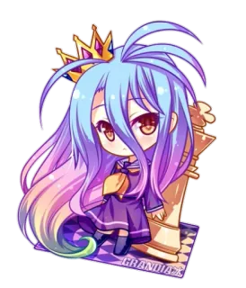😶 Shiro No Game No Life GRANDIAX Anime, Chibi, Shiro, No Game No Life, Mignon, Kawaii, Fanart telegram sticker